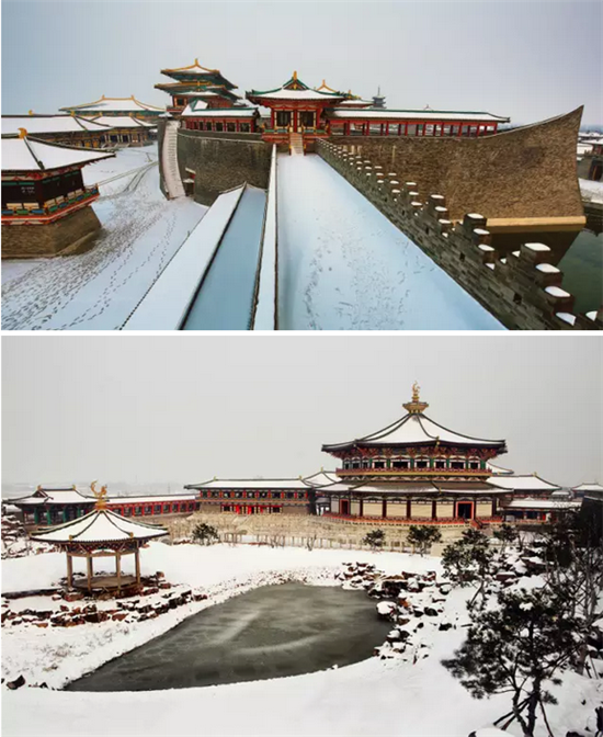襄阳唐城雪景图片