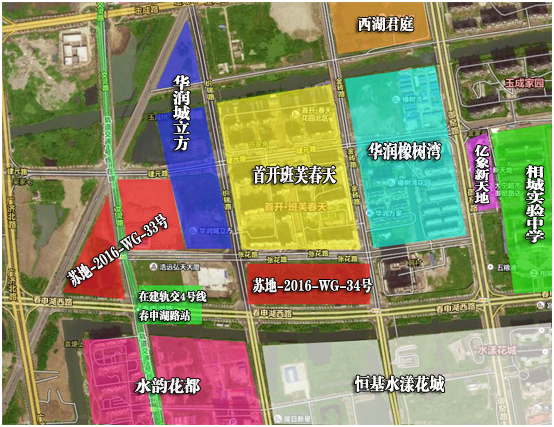 苏地-2016-wg-33号地块位于相城区元和街道建元路南,文灵路两侧,总