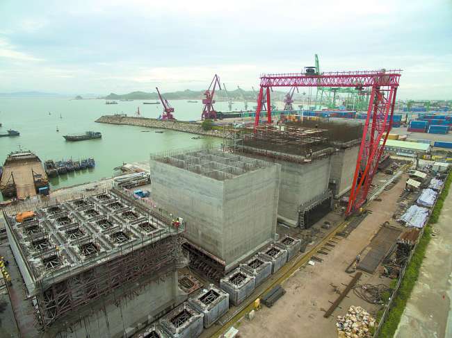 广澳港区二期工程 首件沉箱顺利完成