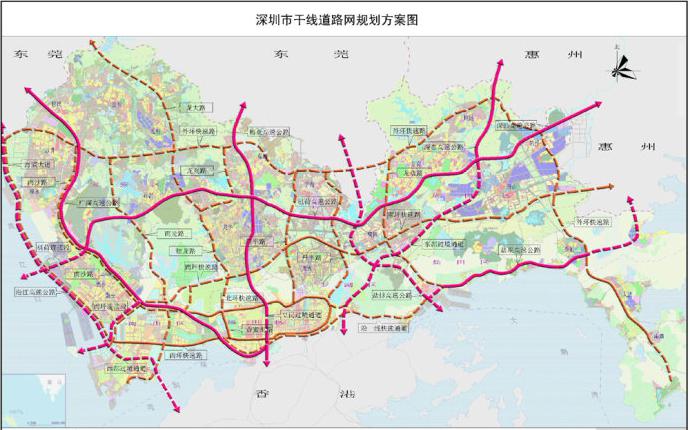 深圳外环高速规划图图片