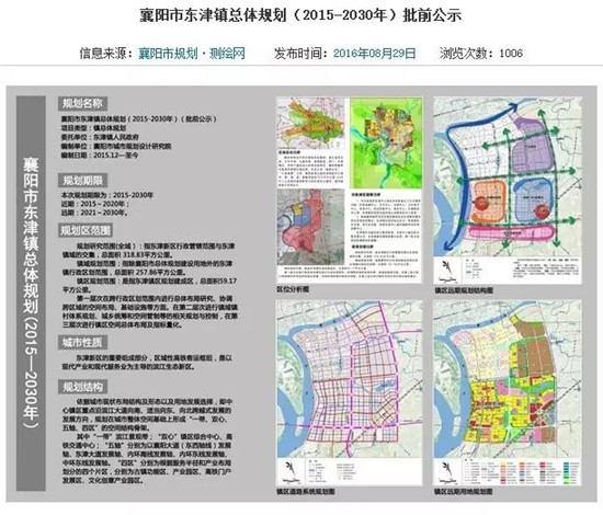 襄陽東津總體規劃出爐 4家醫院62所學校