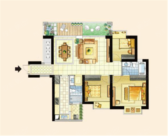 新天城市广场:二期92-128㎡学区房 开盘热销近亿
