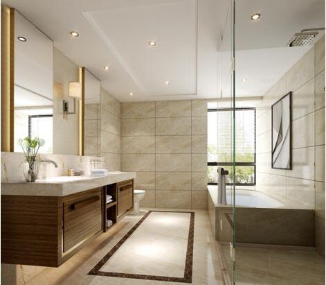 (▲卫生间双洗手盆效果图)