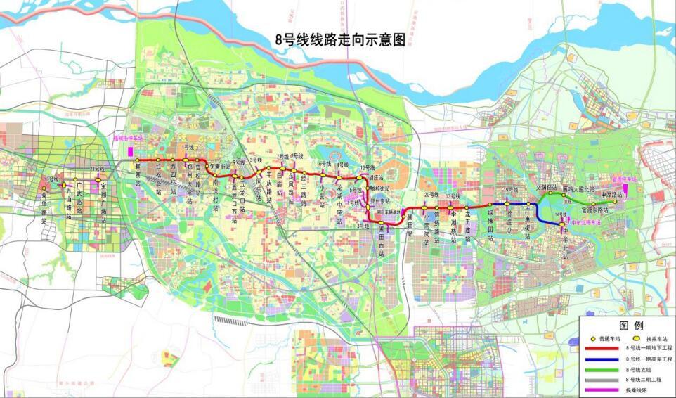 鄭州11條地鐵線路規劃圖 未來將通達全城