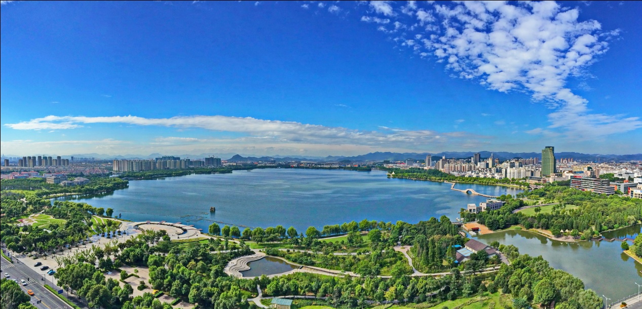 柯桥瓜渚湖全貌 (图片来源网络)