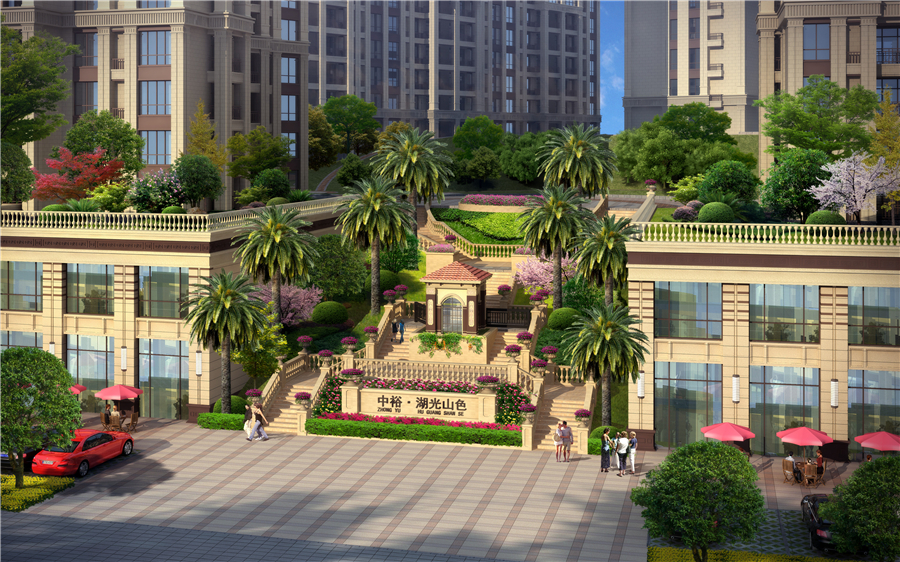 湖居生活,中裕湖光山色奢华营销中心材质探秘