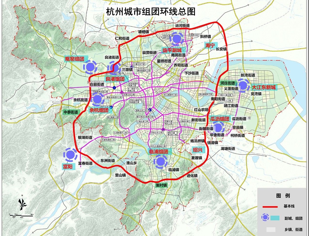 杭州二环规划图高清图片
