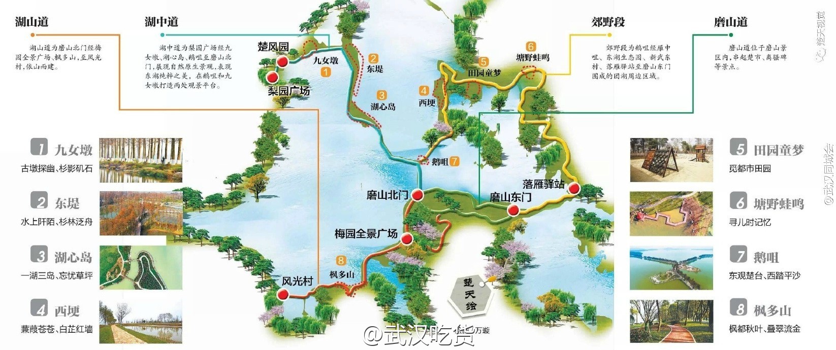 圖為東湖綠道全景地圖 圖/楚天視覺