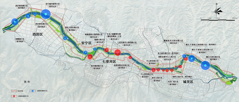 曝蘭州黃河風情線雕塑長廊規劃圖 東起城關至西固