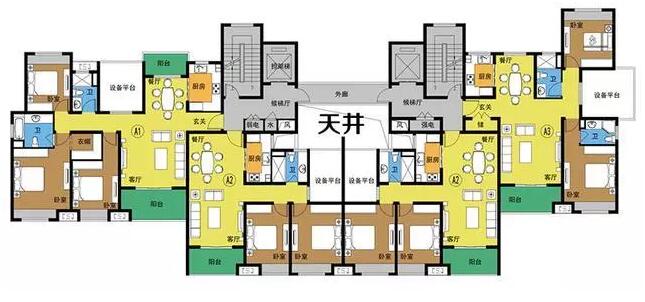 一梯两户楼梯间设计图图片