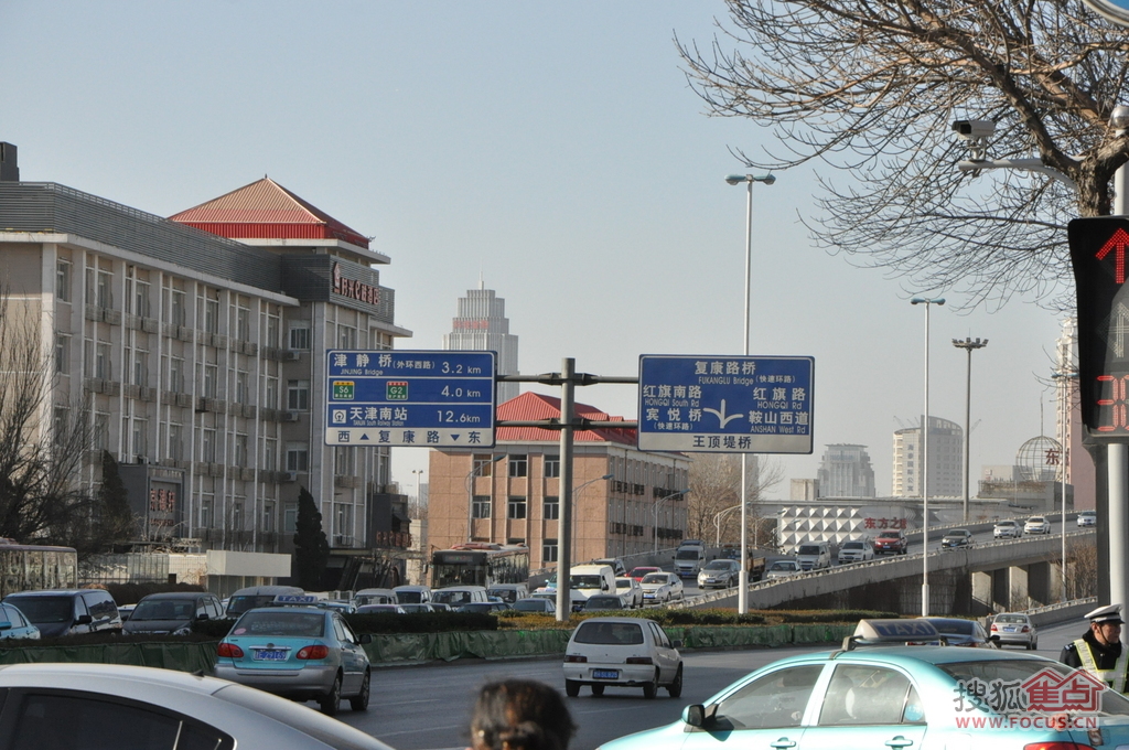 天津科技广场周边配套王顶堤立交桥(2013-12-12)