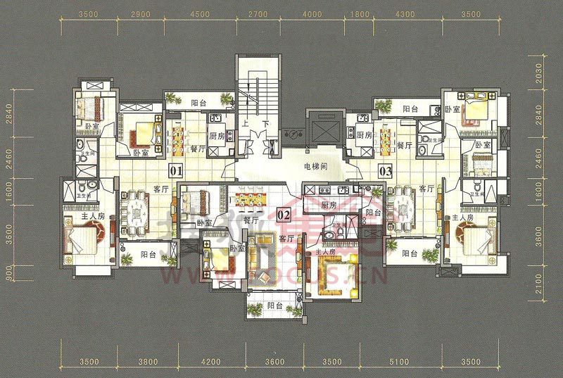 8,12栋 97-103㎡户型