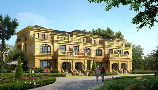 天工开墅位于绍兴县平水副城平水大道东侧,项目共96栋380套法式别 